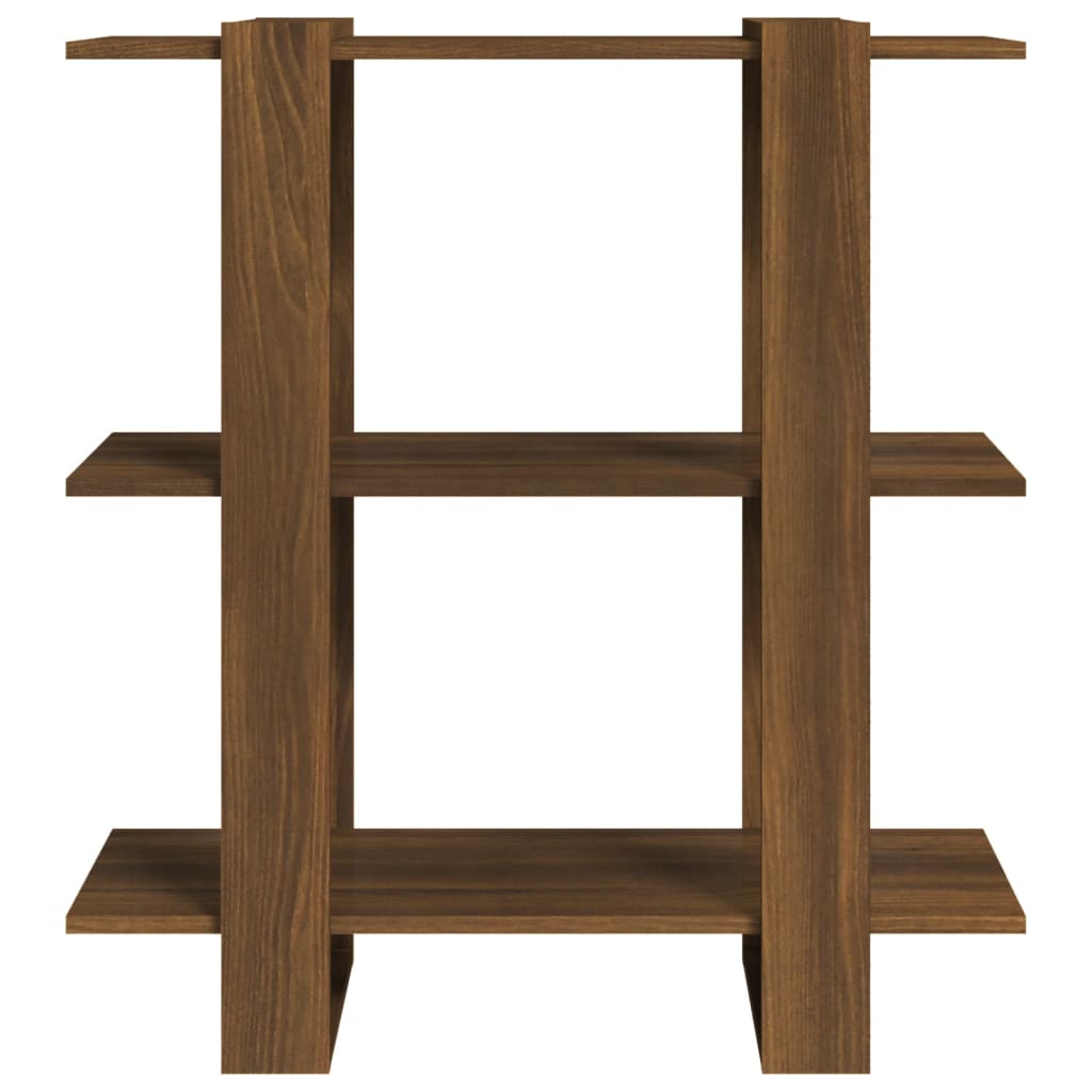 vidaXL Bücherregal/Raumteiler Braun Eichen-Optik 80x30x87 cm