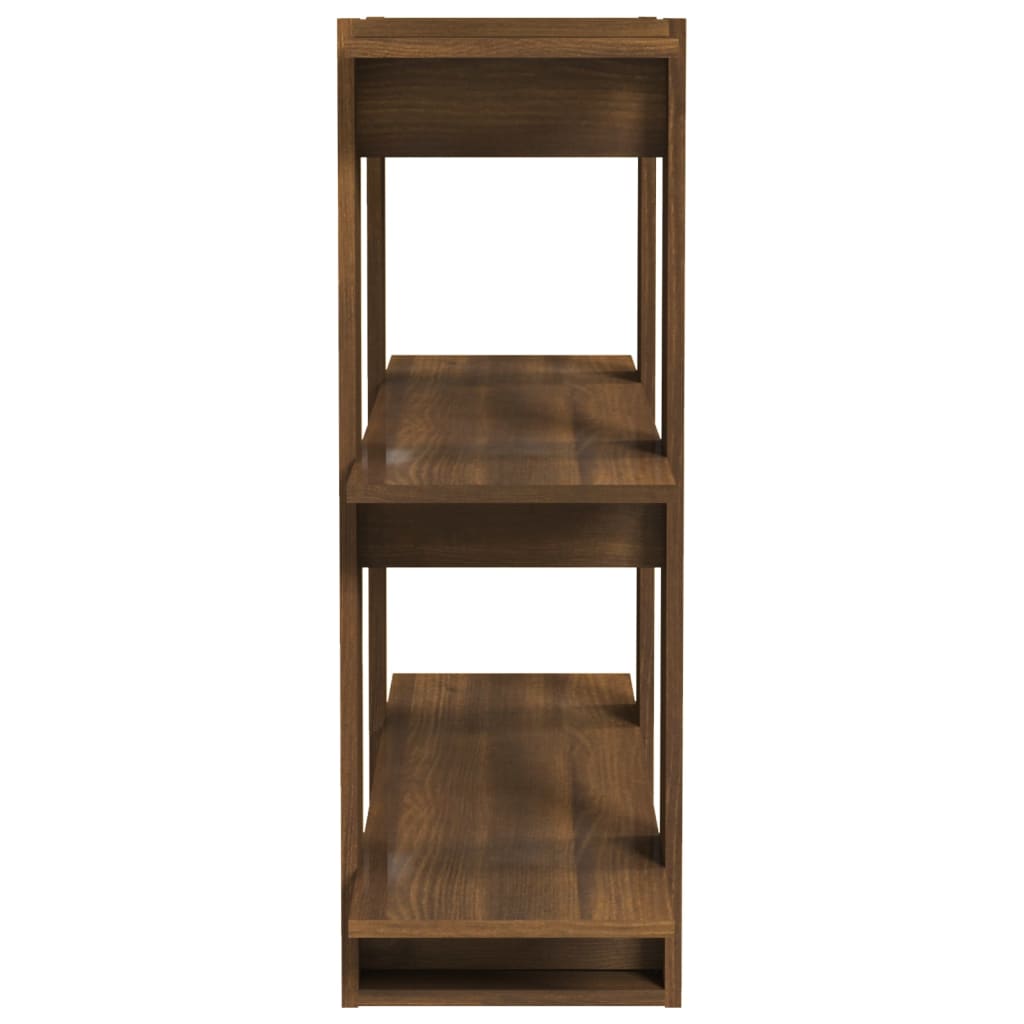 vidaXL Bücherregal/Raumteiler Braun Eichen-Optik 80x30x87 cm