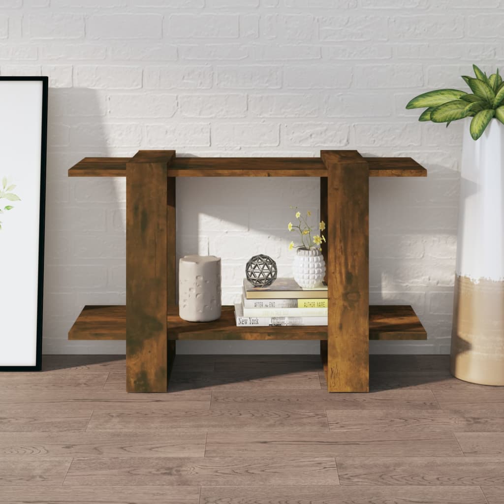vidaXL Bücherregal/Raumteiler Räuchereiche 80x30x51 cm