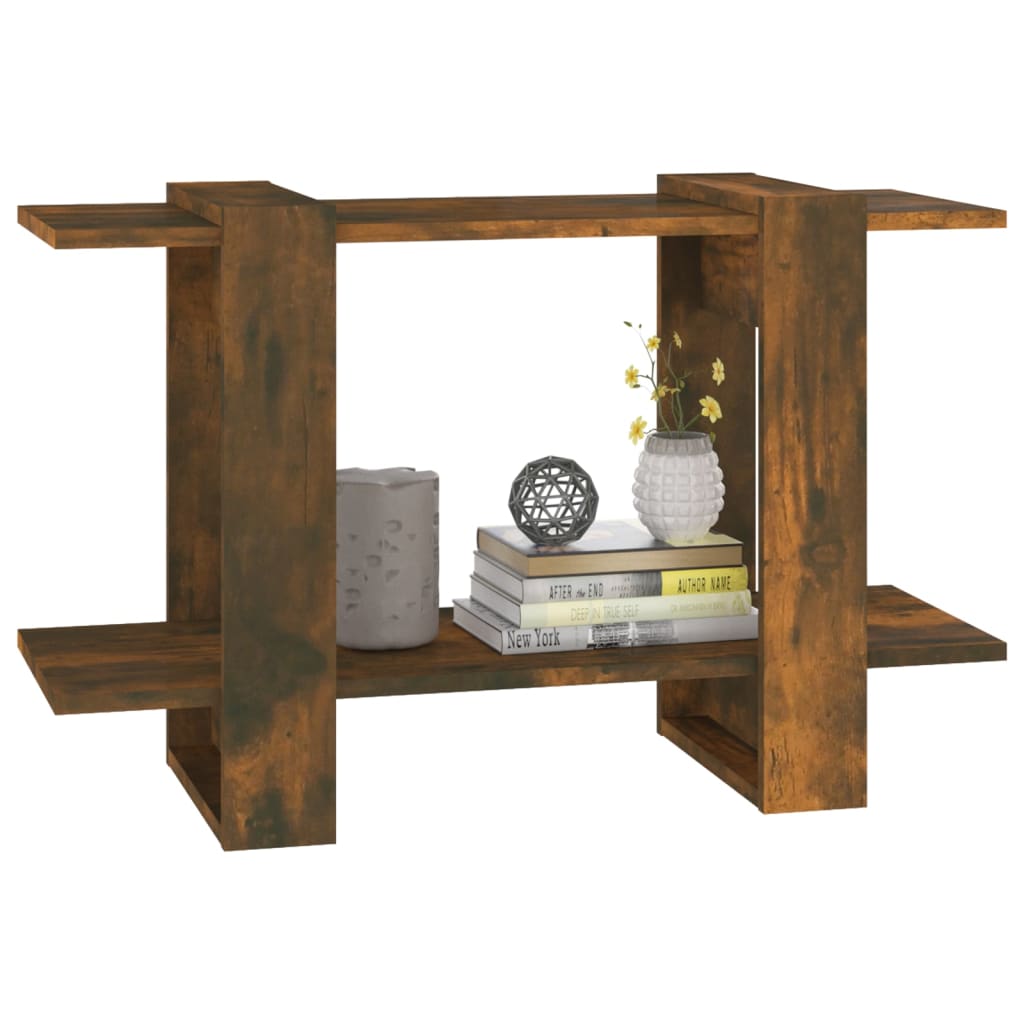vidaXL Bücherregal/Raumteiler Räuchereiche 80x30x51 cm