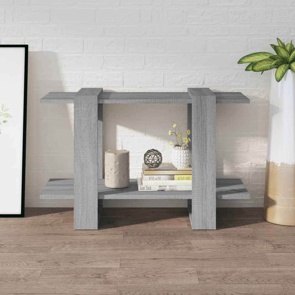 vidaXL Bücherregal/Raumteiler Grau Sonoma 80x30x51 cm