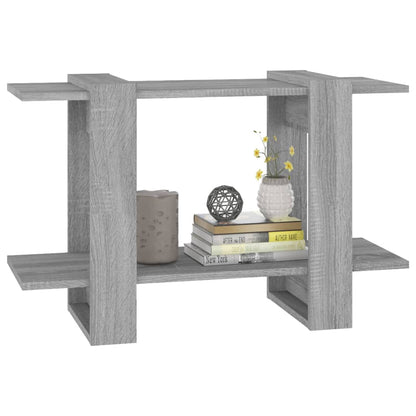 vidaXL Bücherregal/Raumteiler Grau Sonoma 80x30x51 cm