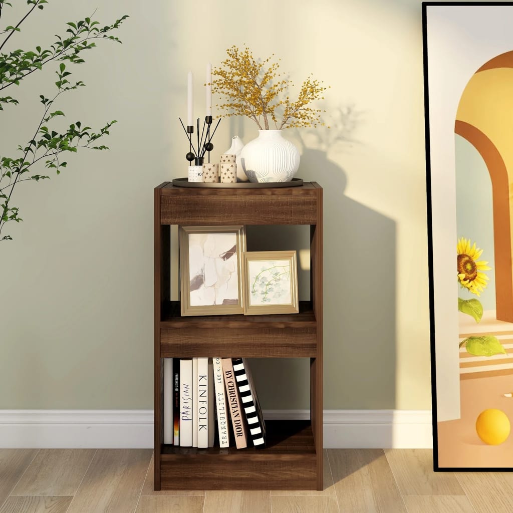 vidaXL Bücherregal/Raumteiler Braun Eichen-Optik 40x30x72 cm
