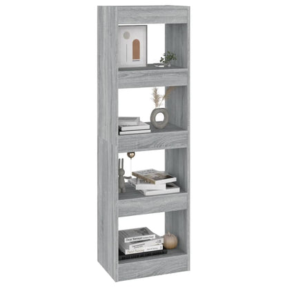 vidaXL Bücherregal/Raumteiler Grau Sonoma 40x30x135 cm