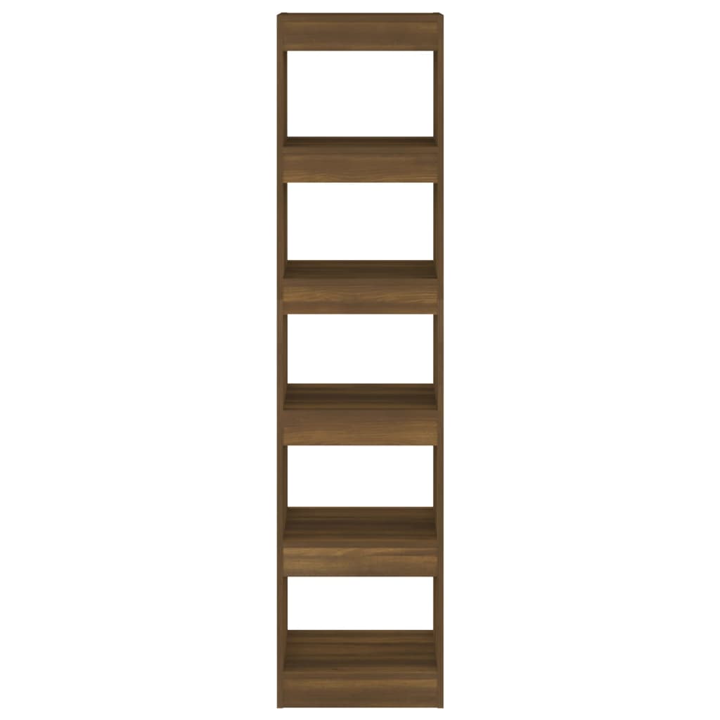 vidaXL Bücherregal/Raumteiler Braun Eichen-Optik 40x30x166 cm