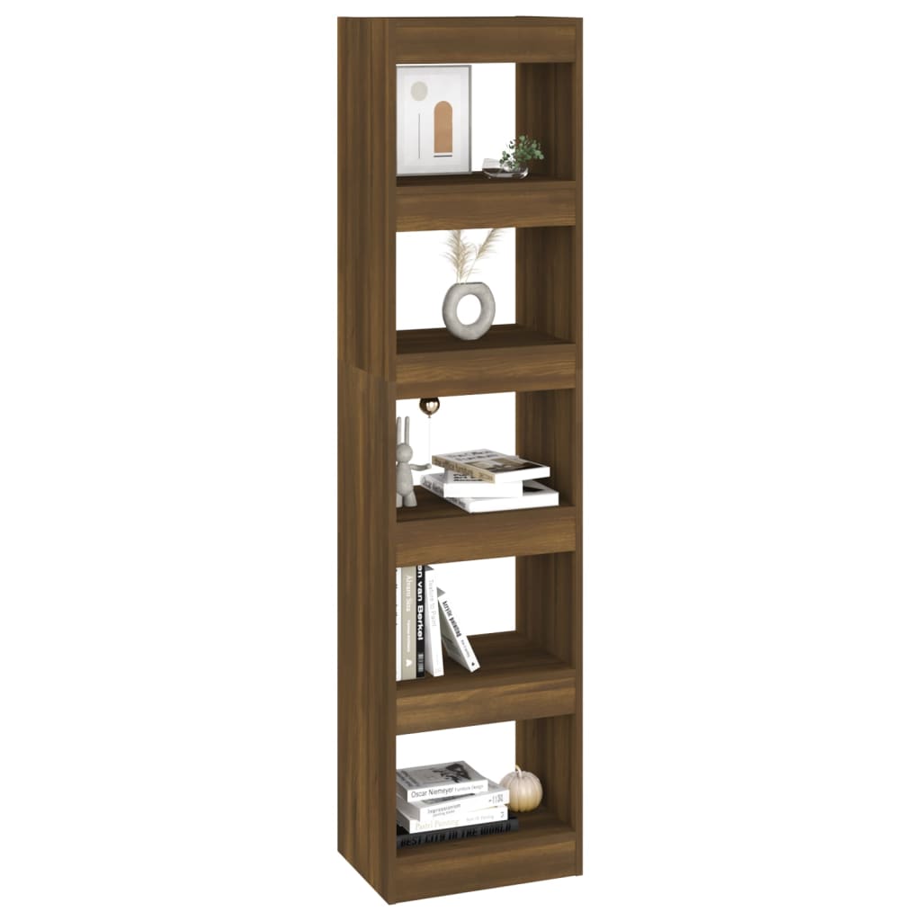vidaXL Bücherregal/Raumteiler Braun Eichen-Optik 40x30x166 cm