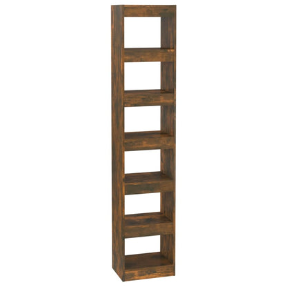 vidaXL Bücherregal/Raumteiler Räuchereiche 40x30x198 cm