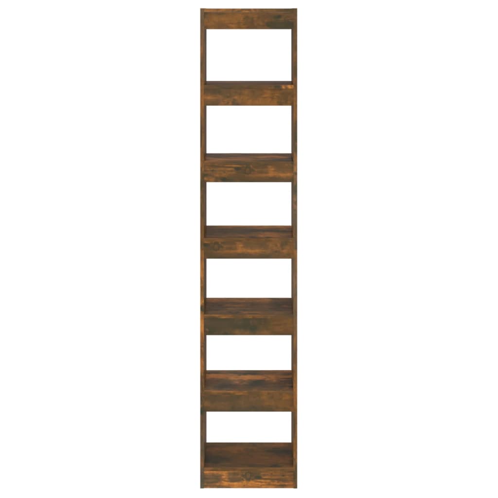 vidaXL Bücherregal/Raumteiler Räuchereiche 40x30x198 cm