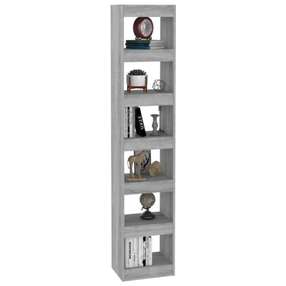vidaXL Bücherregal/Raumteiler Grau Sonoma 40x30x198 cm