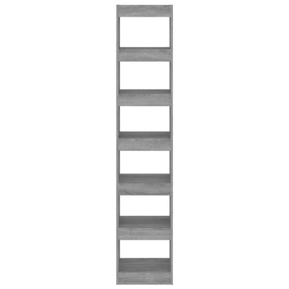 vidaXL Bücherregal/Raumteiler Grau Sonoma 40x30x198 cm
