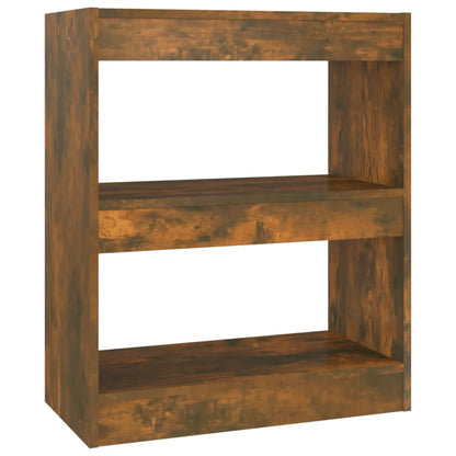 vidaXL Bücherregal/Raumteiler Räuchereiche 60x30x72 cm