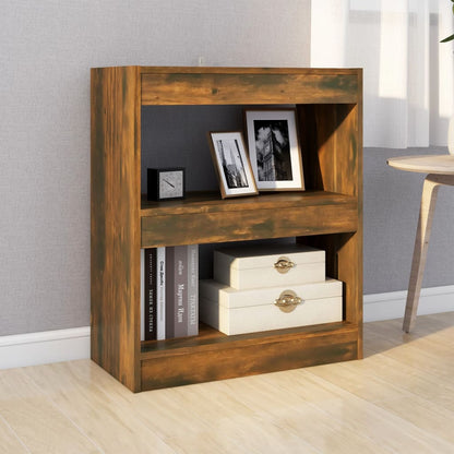 vidaXL Bücherregal/Raumteiler Räuchereiche 60x30x72 cm