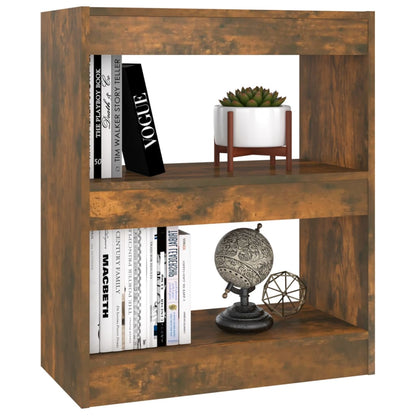 vidaXL Bücherregal/Raumteiler Räuchereiche 60x30x72 cm