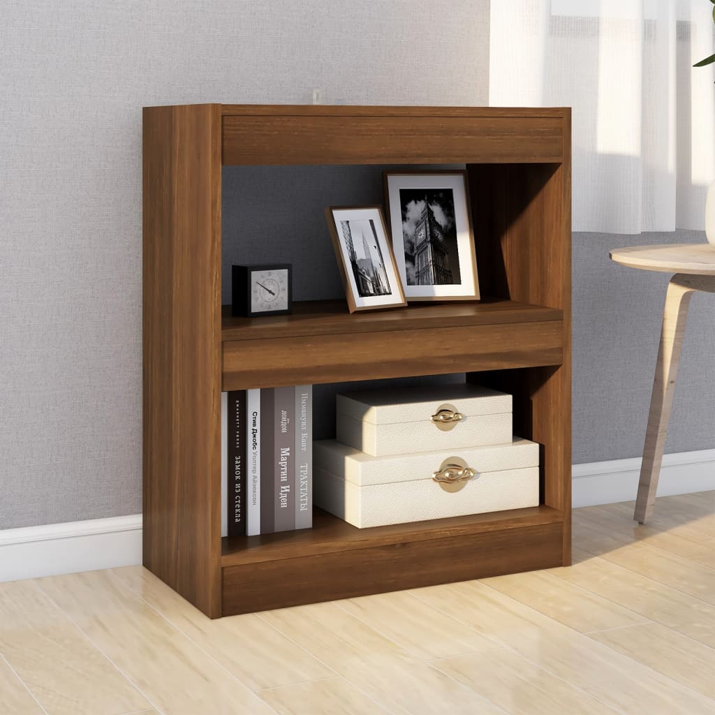 vidaXL Bücherregal/Raumteiler Braun Eichen-Optik 60x30x72 cm