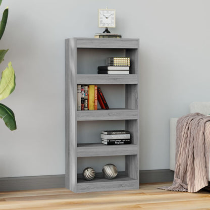 vidaXL Bibliothèque/Meuble de séparation Gris Sonoma 60x30x135 cm Bois d'ingénierie