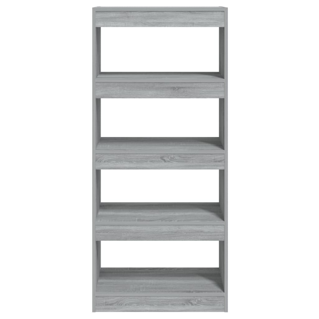 vidaXL Bibliothèque/Meuble de séparation Gris Sonoma 60x30x135 cm Bois d'ingénierie