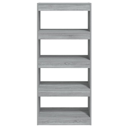 vidaXL Bibliothèque/Meuble de séparation Gris Sonoma 60x30x135 cm Bois d'ingénierie