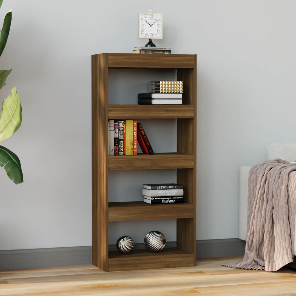 vidaXL Étagère à livres/séparateur de pièce aspect chêne marron 60x30x135 cm