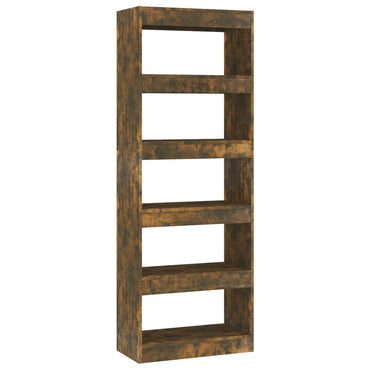 vidaXL Bibliothèque/Séparateur de pièce Chêne fumé 60x30x135 cm Bois d'ingénierie