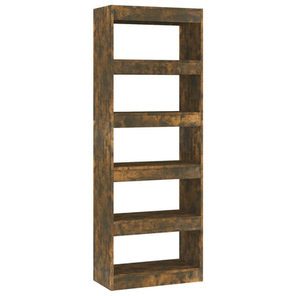 vidaXL Bibliothèque/Séparateur de pièce Chêne fumé 60x30x135 cm Bois d'ingénierie