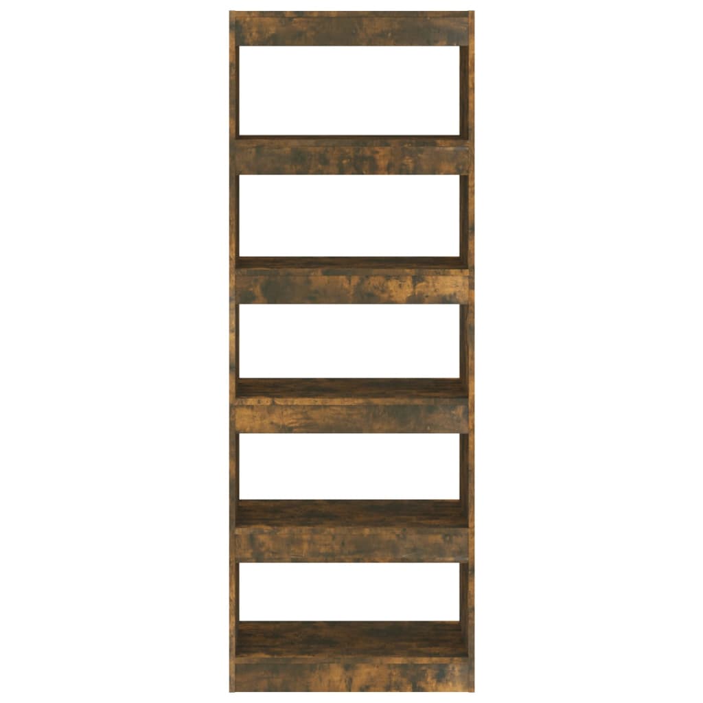 vidaXL Bibliothèque/Séparateur de pièce Chêne fumé 60x30x135 cm Bois d'ingénierie