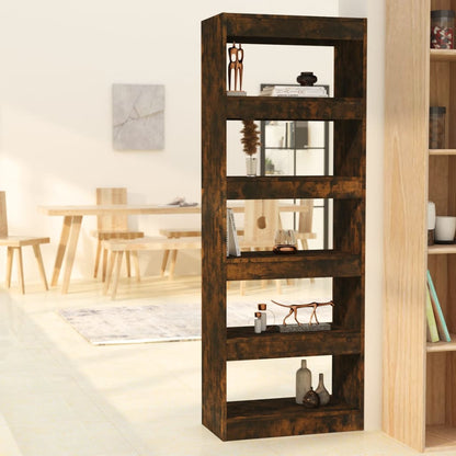 vidaXL Bibliothèque/Séparateur de pièce Chêne fumé 60x30x135 cm Bois d'ingénierie