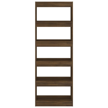 vidaXL Bücherregal/Raumteiler Braun Eiche 60x30x166 cm Holzwerkstoff