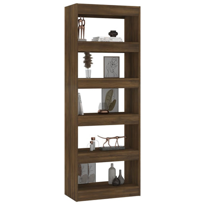 vidaXL Bücherregal/Raumteiler Braun Eiche 60x30x166 cm Holzwerkstoff