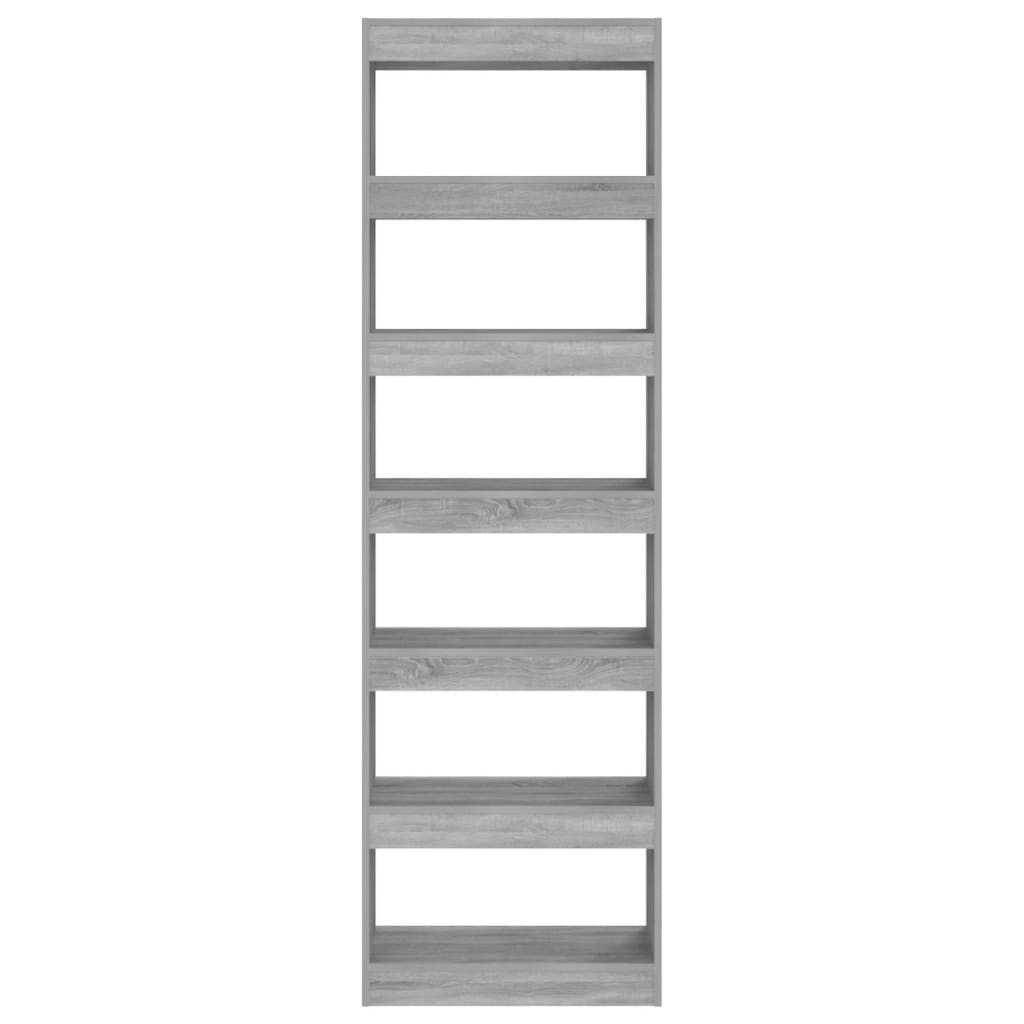 vidaXL Bücherregal/Raumteiler Grau Sonoma 60x30x198 cm