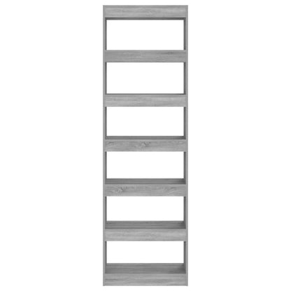 vidaXL Bücherregal/Raumteiler Grau Sonoma 60x30x198 cm
