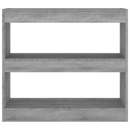 vidaXL Étagère à Livres/Séparateur de Pièce Gris Sonoma 80x30x72 cm