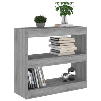 vidaXL Étagère à Livres/Séparateur de Pièce Gris Sonoma 80x30x72 cm
