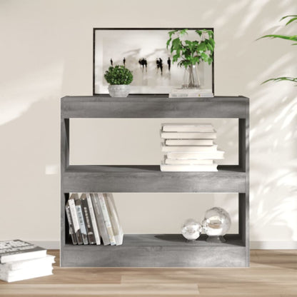 vidaXL Étagère à Livres/Séparateur de Pièce Gris Sonoma 80x30x72 cm