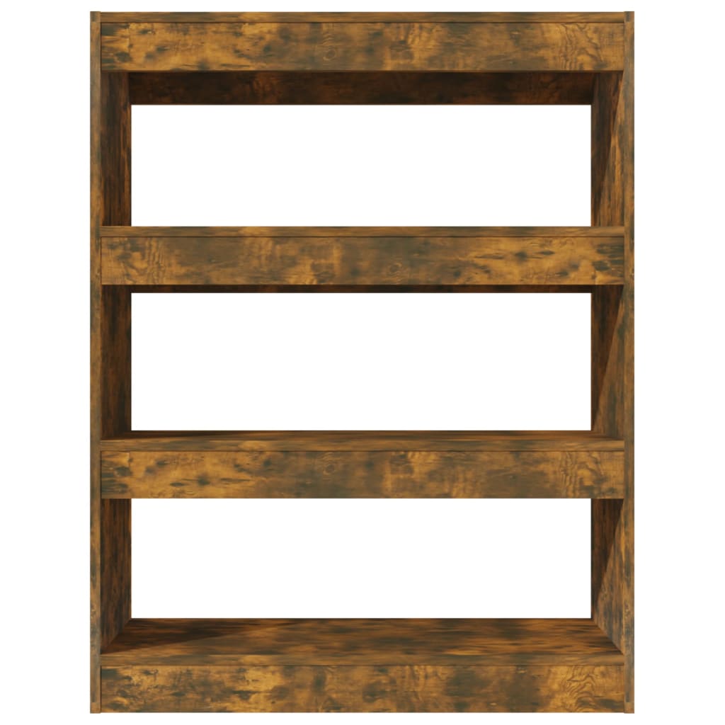 vidaXL Étagère/Séparateur de pièce Chêne fumé 80x30x103 cm Bois d'ingénierie