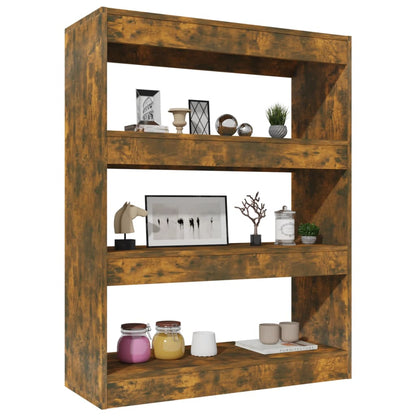 vidaXL Étagère/Séparateur de pièce Chêne fumé 80x30x103 cm Bois d'ingénierie