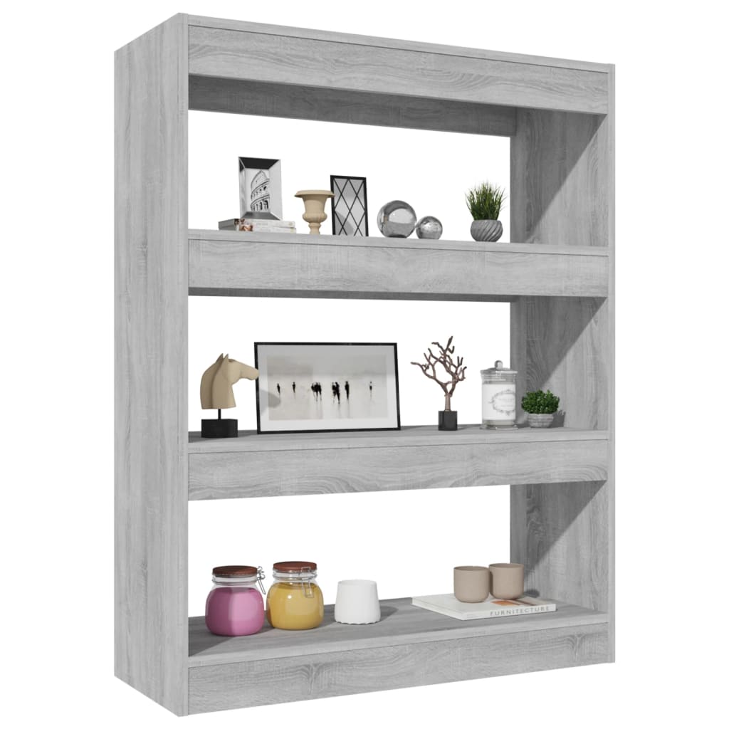 vidaXL Bibliothèque/Séparateur de pièce gris Sonoma 80x30x103 cm Bois d'ingénierie