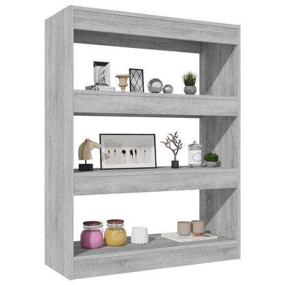vidaXL Bibliothèque/Séparateur de pièce gris Sonoma 80x30x103 cm Bois d'ingénierie