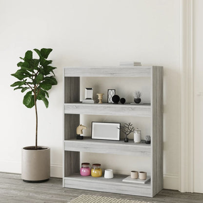 vidaXL Bibliothèque/Séparateur de pièce gris Sonoma 80x30x103 cm Bois d'ingénierie