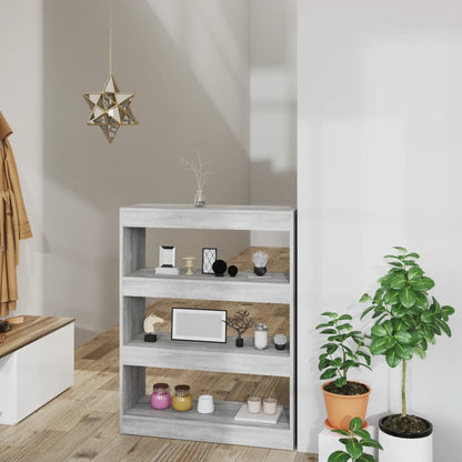 vidaXL Bibliothèque/Séparateur de pièce gris Sonoma 80x30x103 cm Bois d'ingénierie