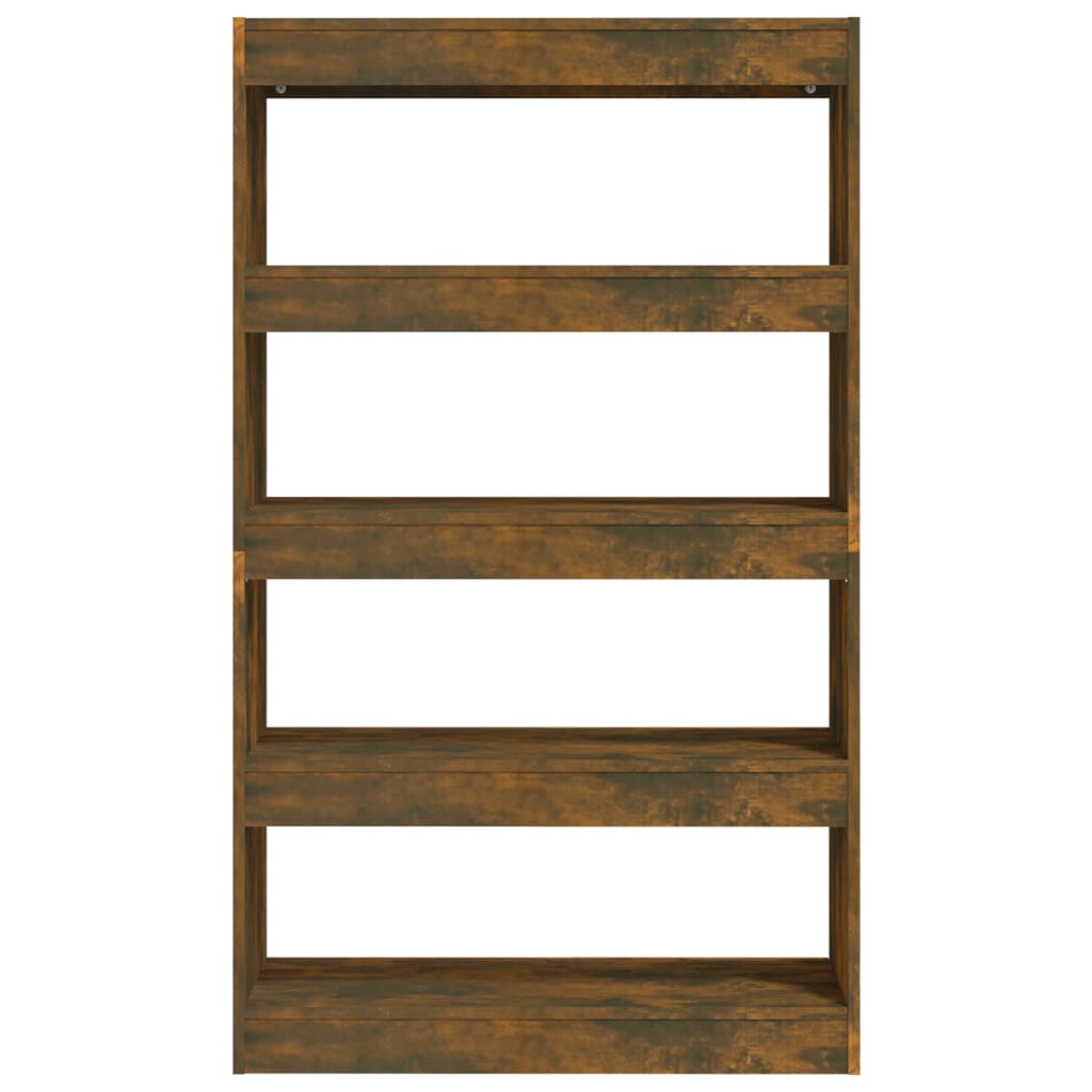vidaXL Bücherregal/Raumteiler Räuchereiche 80x30x135 cm Holzwerkstoff