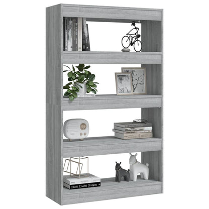 vidaXL Étagère/Séparateur de pièce Gris Sonoma 80x30x135 cm Bois d'ingénierie