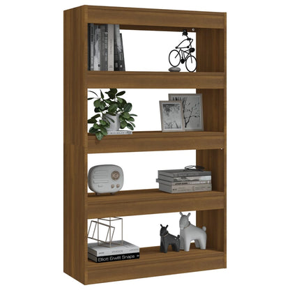 vidaXL Bücherregal/Raumteiler Braun Eichen-Optik 80x30x135 cm