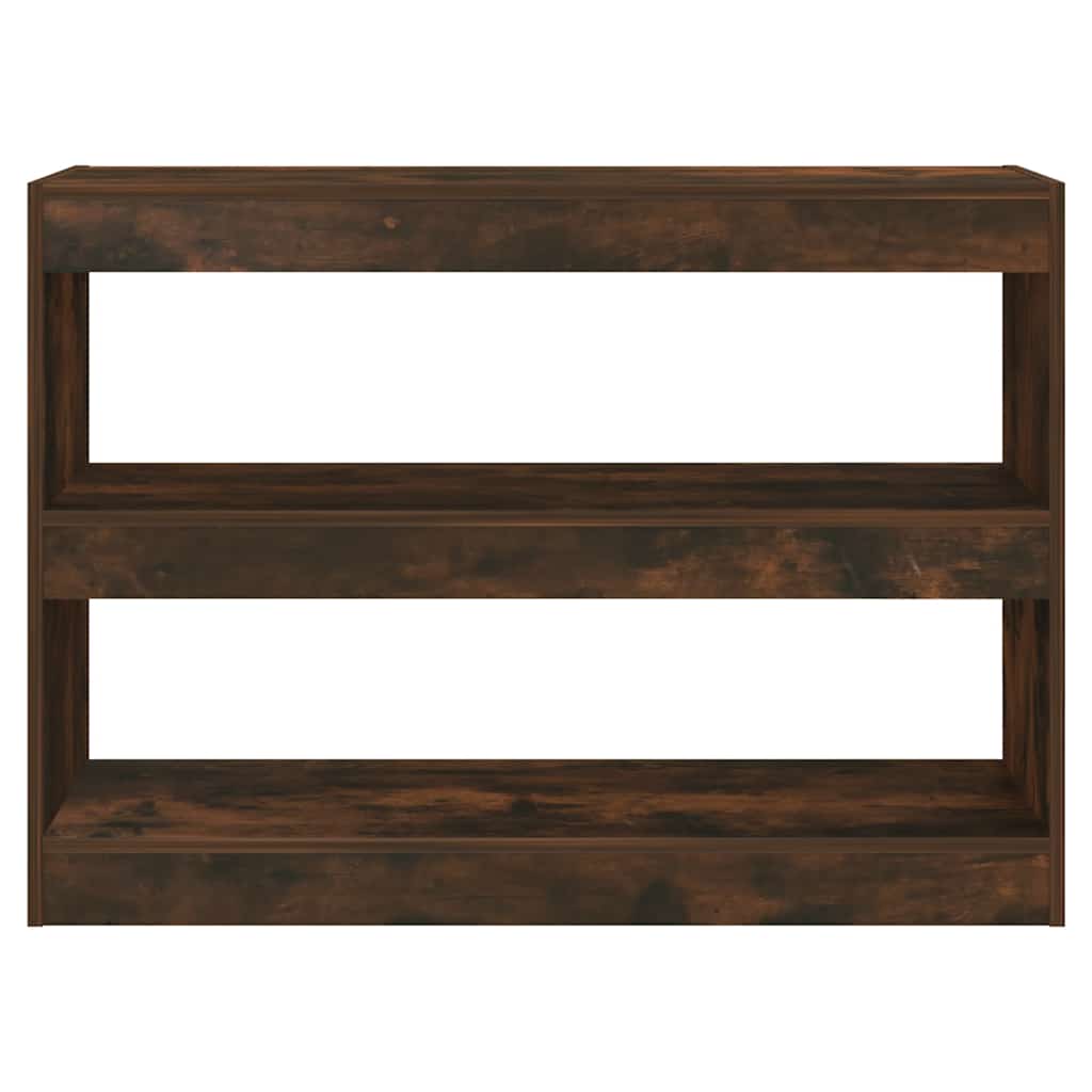 vidaXL Bücherregal/Raumteiler Räuchereiche 100x30x72 cm