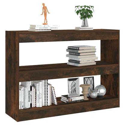 vidaXL Bücherregal/Raumteiler Räuchereiche 100x30x72 cm