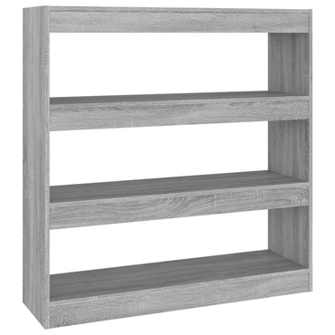 vidaXL Bücherregal/Raumteiler Grau Sonoma 100x30x103 cm