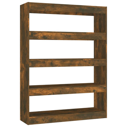 vidaXL Bücherregal/Raumteiler Räuchereiche 100x30x135 cm