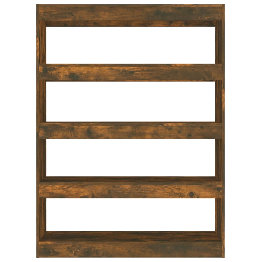 vidaXL Bücherregal/Raumteiler Räuchereiche 100x30x135 cm