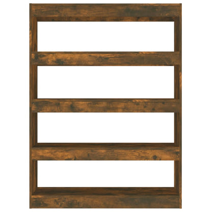 vidaXL Bücherregal/Raumteiler Räuchereiche 100x30x135 cm