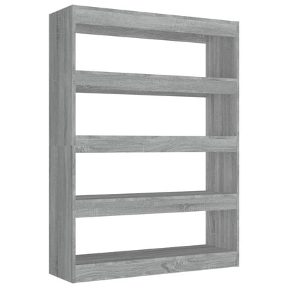 vidaXL Bücherregal/Raumteiler Grau Sonoma 100x30x135 cm