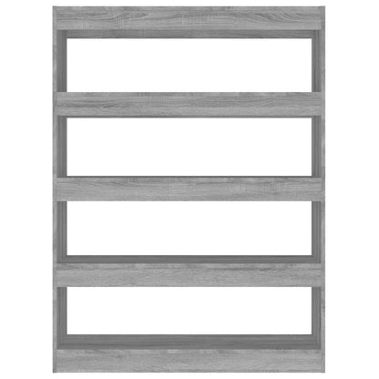vidaXL Bücherregal/Raumteiler Grau Sonoma 100x30x135 cm